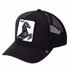 Goorin Bros Animal Farm Trucker Snapback Hat Cap Black Stallion Goorin Hats Cowboy Style