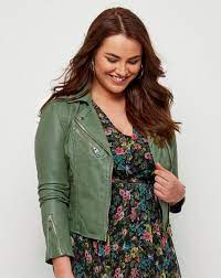 Joe Browns Lovely Biker Leather Jacket Joe Browns Jackets Green Leather Jackets