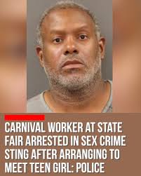 Authorities say an employee of a carnival company at the Nebraska State  Fair was arrested Thursday for a sex crime. STORY:  https://www.wlbt.com/2025/08/29/carnival-worker-state-fair-arrested-sex-crime-sting-after-arranging-meet-teen-girl-police/