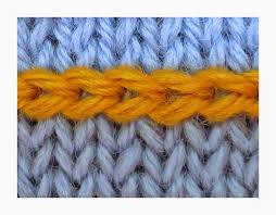 Lydia kotter vor year +5. Techknitting Slip Stitch Surface Decoration Fake Latvian Braid