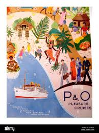 1930s P&O vintage cruise ship poster ...