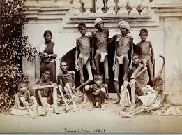 Famine in Bengal. The Indian Mode of Irrigation" says the inscription on this wood engraving from 1874. This famine started in Bihar. It soon engulfed both the region of Awadh and the