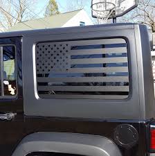 Black American Flag Decal American Flag Decals For Jku Jeep Wrangler Hardtop Side Windows Matte Black Jeep Wrangler Accessories Decals Jeep Wrangler Accessories American Flag Decal