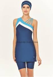 Likrali Yari Kapali 3059 Mayo Taytkini Acik Lacivert Swimsuits Burkini Swimsuit Swimsuit Collection