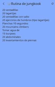 Rutina de ejercicios de jungkook. Rutina De Ejercicio De Jungkook Rutina De Ejercicio Rutinas De Ejercicio Cintura Ejercicios