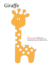 You only need a few art supplies to paint this cute giraffe, to get the art supplies list please visit my blog you will find there the list and a. Giraffe Template Squawkfox