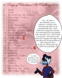 25 Days Of Christmas Art Challenge 2019 Prompts By Tejedora713joker Fur Affinity Dot Net Join these free 30 day challenges on instagram to practice improve your art + lettering skills! 25 days of christmas art challenge 2019