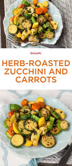 Herb Roasted Zucchini And Carrots Recipe Veggie Dishes Roast Zucchini And Carrots Vegetable Dishes