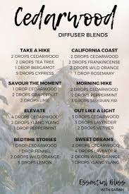 Cedarwood Diffuser Blends Essential Oil Diffuser Recipes Cedarwood Essential Oil Essential Oils Aromatherapy