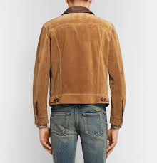 You may have noticed that some leather jackets cost more than a month's rent—and there's nothing punk rock about that. Saint Laurent Leather Trimmed Suede Trucker Jacket Camel Saint Laurent