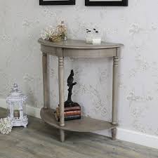 Half round console table add style and glamor in rooms and walls when placed. Wooden Half Moon Console Table Hornsea Range