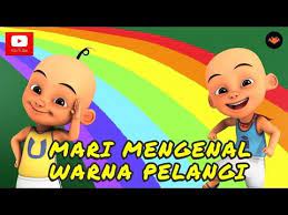 Mari Mengenal Warna Pelangi Bersama Upin Ipin Youtube Kartun Gambar Gambar Kartun