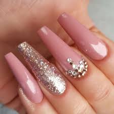 A collection of beautiful glitters to really let your creativity shine. Long Ballerina Nails Pink Nails Glitter Nails Nails With Rhinestones Acrylic Nails Pink Acrylic Nails Acrylic Nails Coffin Glitter Pink Nails