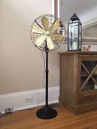 15 Brass Cast Iron Vintage Floor Standing Fan Black 3 Speed Oscillating Old Floor Standing Fan Vintage Floor Standing Fans