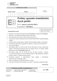Jak wynika z rozporządzenia, zrezygnowano z dwóch lektur, choć wcześniej proponowano wykreślenie tylko jednej. Probny Egzamin Osmoklasisty 2020 Odpowiedzi Jezyk Polski Arkusze 30 03 Gazeta Krakowska
