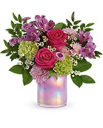 Fresh flowers from busy bee florist, a reliable local florist in newton, ma. Teleflora S Lovely Lilac Bouquet In Rockland On Laviolette Flowers Wedding Shop