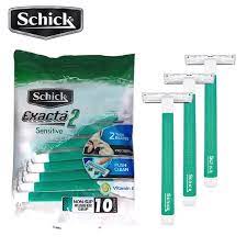 Both gillette and schick offer a great variety of razors featuring pivoting cartridges. 10 Razors Lot Original Schick Exacta 2 Sensitive Disposable Manual Man Face Razor Holder Set Vitamin E For Traveling Hotel Mens Razor Set Razor Setmen Razor Aliexpress