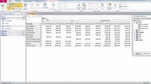 how to create a pivot table in microsoft access