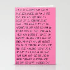 Creative and easy, you are sure to find the perfect statement here. The Valentine S Card For The Person You Re Not Sure You Should Get A Valentine S Card For Stationery Cards By Sascha Gray Society6