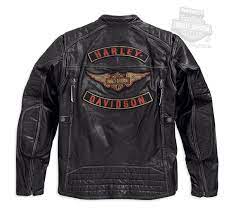 Harley Davidson 98076 15vm Harley Davidson Mens Detonator Triple Vent System Winged B S Distressed Black Leather Jacket Jaqueta