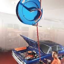 Air Hoses Install A Retractable Air Hose Reel With Images Air Hose Reel Air Hose Ultimate Garage