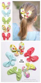 Patron De Costura Libre Del Arco Del Pelo De La Mariposa De Diy Hair Bow Tutorial Felt Hair Accessories Diy Hair Accessories