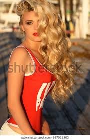 Sexy Blonde Girl Posing On Beach Stock Photo 667016203 | Shutterstock