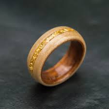 Caitlin from the merry thought shares this awesome tutorial for turning very small pieces or scraps of hardwood into natural wooden rings. Koa Wood And Maple With Gold Flakes Inlaid In The Center Northern Royal Llc