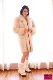 Alexandra 62770 - fur coat sensation exposing her body