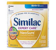 Similac Neosure Infant Formula With Iron Powder 13 1oz Baby Formula Similac Baby Formula Brands