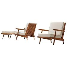 George Nakashima Spindleback Armchairs With Ottoman In 2020 Armchair With Ottoman George Nakashima Nakashima Furniture