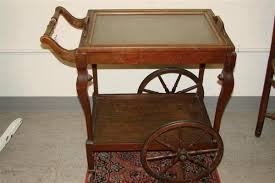 Vintage Tea Cart 541 Antique Wooden Tea Cart With A Glass Lift Top Serv Lot 541 Antique Tea Cart Tea Cart Glass Lift