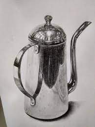 These steps illustrate how to render the three dimensional form of the still life using tone. 21 Aluminium Pencil Drawing Ideas Pencil Drawings Metal Drawing Realistic Drawings