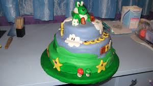 There are many fun super mario birthday cakes for this party theme. Making Super Mario Yoshi Birthday Cake 6 Steps With Pictures Instructables