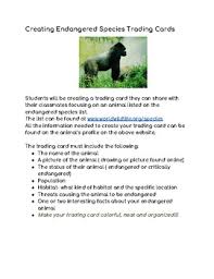 Your cards will be cut to 2.5x3.5. Earth Day Create Your Own Endangered Species Trading Cards Tpt