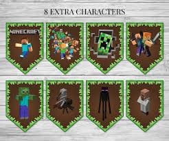 For more ideas see banner maker, letter stencils, and online stencil maker. Printable Minecraft Birthday Party Banner Minecraft Printables