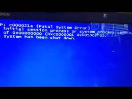 Fatal System Error On Laptop - Youtube