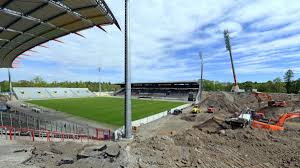 It is located northeast of the karlsruhe palace (schloss) and is part of the former deer park (wildpark) of the grand dukes of baden in the hardtwald, hence the name.there have been football pitches at the location. Karlsruher Sc So Ist Der Aktuelle Stand Beim Neubau Des Wildparkstadions