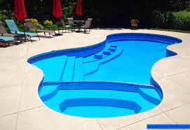 The Pleasure Island Fiberglass Pools Backyard Pool Designs Fiberglass Swimming Pools