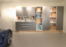 garage sliding door cabinets space