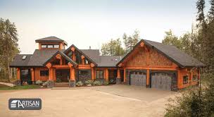Brick and stucco house designs. Handcrafted Canadian Log Home Builders