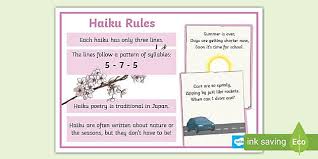 Hizmetlerimizi şirket politikaları, profesyonel standartlar, verdiğimiz taahhütler ve etik kurallar çerçevesinde sunar. Haiku Rules Poster Teacher Made