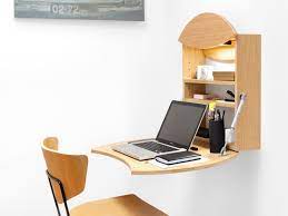 Livraison avec une notice de montage, matériel de montage mural non fourni. Bureau Mural Au Design Rabattable Pour Petits Espaces Maxitendance