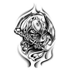 To pick a cool santa muerte tattoo idea, begin thinking about what you need to express through the tattoo. Santa Muerte Stencil Grim Reaper Tattoo Designs Novocom Top