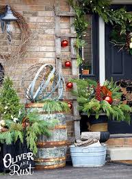 Oliver And Rust Christmas House Tour Part 4 The Outdoors Christmas Decorations Rustic Front Porch Christmas Decor Outdoor Christmas Decorations