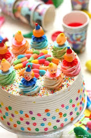 Vintage Children Cake Checkerboard Cake Rainbow Cake Clown Cake