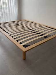 Buy the best and latest muji bed frame on banggood.com offer the quality muji bed frame on sale with worldwide free shipping. Muji Double Bed Frame Unit With Legs Oak Furniture Home Living Furniture Bed Frames Mattresses On Carousell