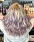 Ombre Blonde Hair With Purple Highlights
