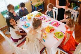 We will suggest all the ideas now that the cake is cut and it's time for you to announce the dinner table open, kids are going to love the unicorn shape cupcakes, lemon sugars, and barks. A Dinner Party For Kids Merry About Town