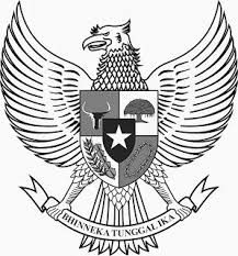 Logo Lambang Garuda Hitam Putih Bw Lambang Negara Kartun Gambar